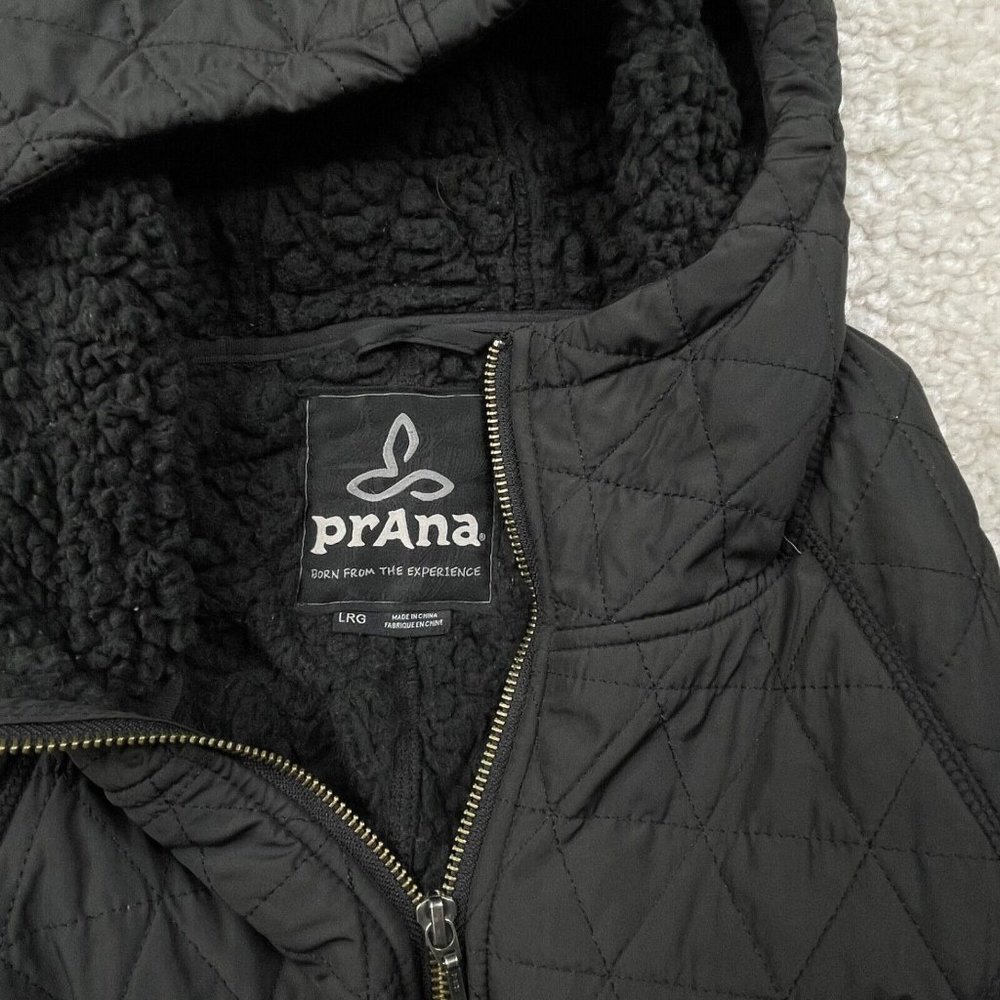 Prana Esla Long Black Sherpa Lined Coat - Picture 5 of 14